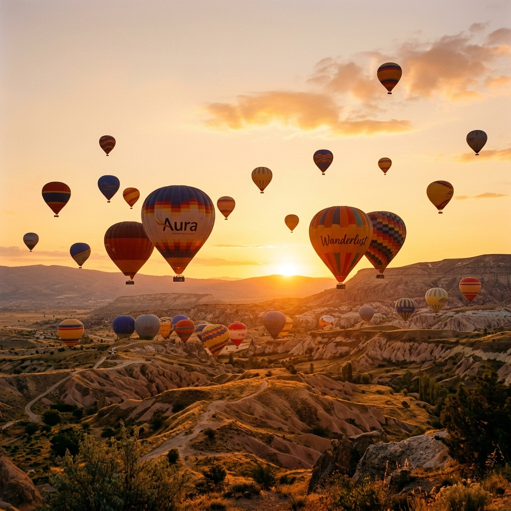 Hot air balloons background