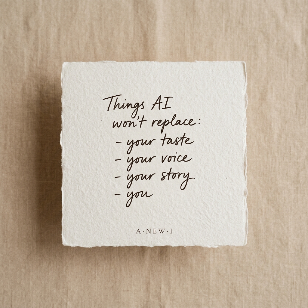 Things AI won't replace quote card